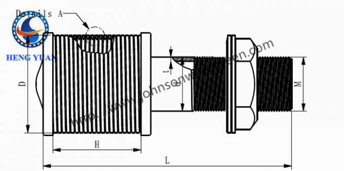 diametro dell'ugello 57mm della camera a pioggia della scanalatura del cavo del cuneo dell'acciaio inossidabile 316L