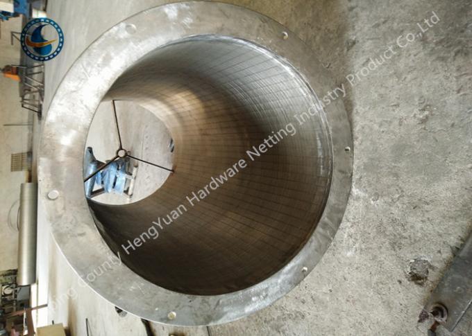 tamburo dello schermo di altezza di 80cm/filtro rotatori dal lavaggio della parte posteriore dello schermo del cilindro cavo del cuneo