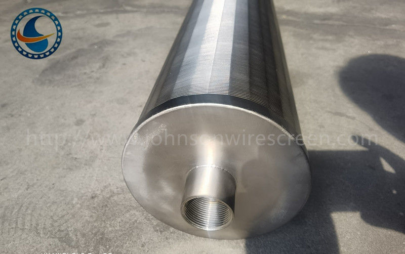 SS304 slot 25μm Johnson Wedge Wire Screen Filter fino all'80% di area aperta