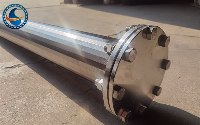 SS304 slot 25μm Johnson Wedge Wire Screen Filter fino all'80% di area aperta