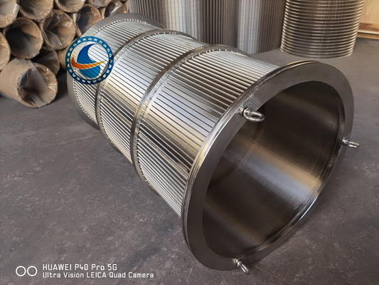 Schermo di cavo rotatorio del tamburo dello schermo del cavo del cuneo di SS316L per trattamento delle acque reflue