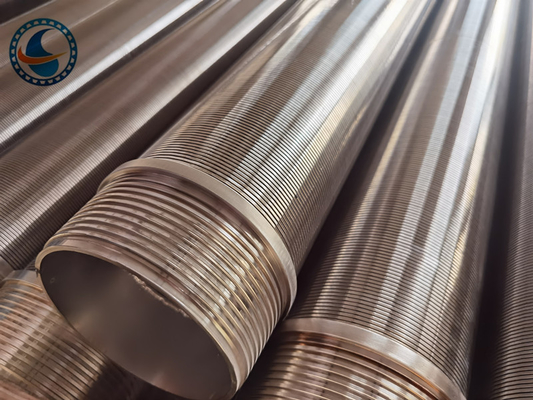 Estremità filettate di Ss316l Od140mm Johnson Wedge Wire Screens With