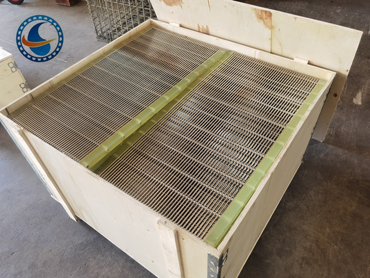 In acciaio inossidabile 304 slot 1,7 mm pannello di schermo a filo a cuneo per filtrazione alimentare