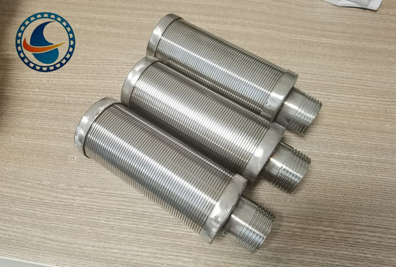 Tubo filtro a fessura continua a filo a cuneo con asta SS304